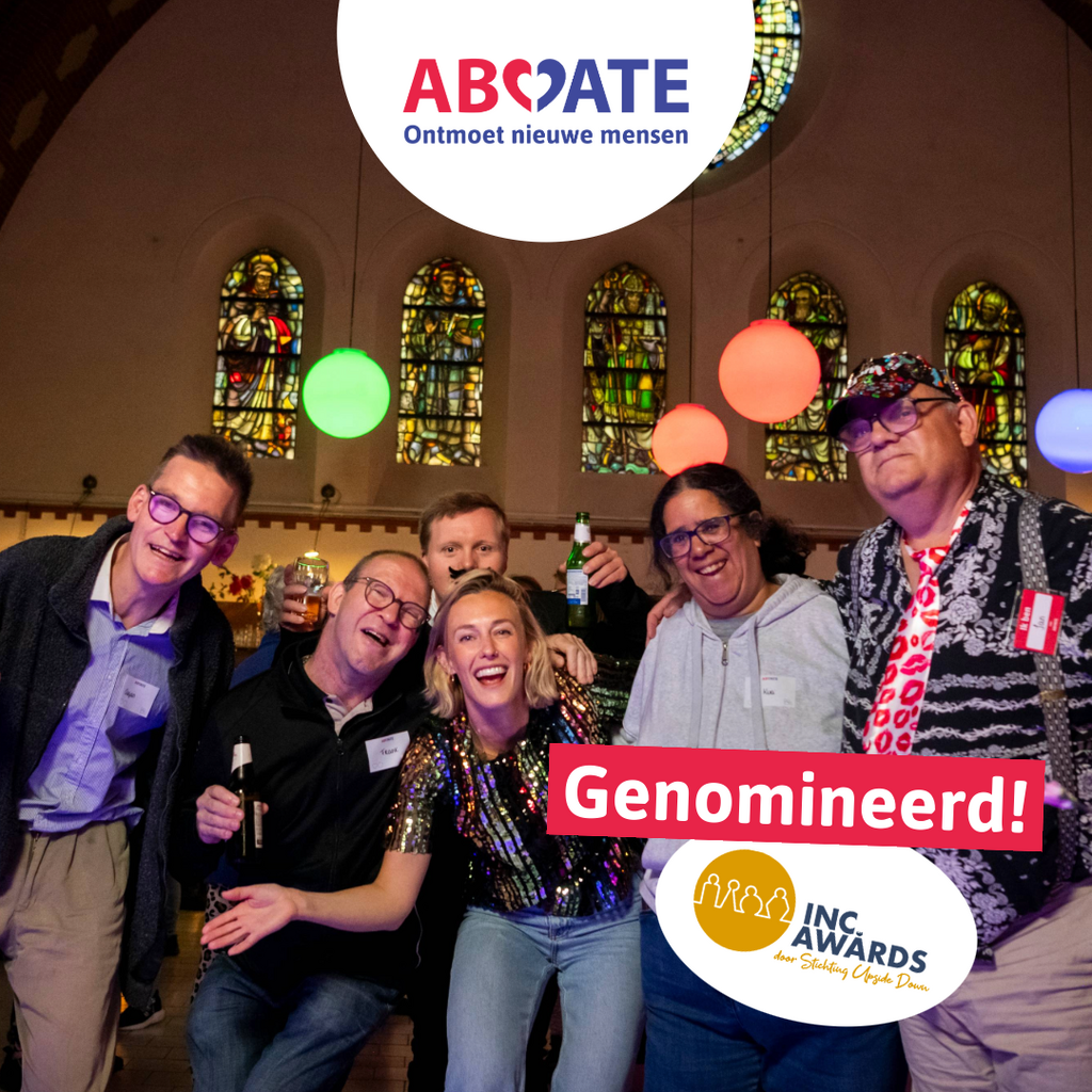 ABCDate kan de INC Award winnen ABCDate kan een prijs winnen voor projecten die écht verschil maken voor mensen met een beperking.